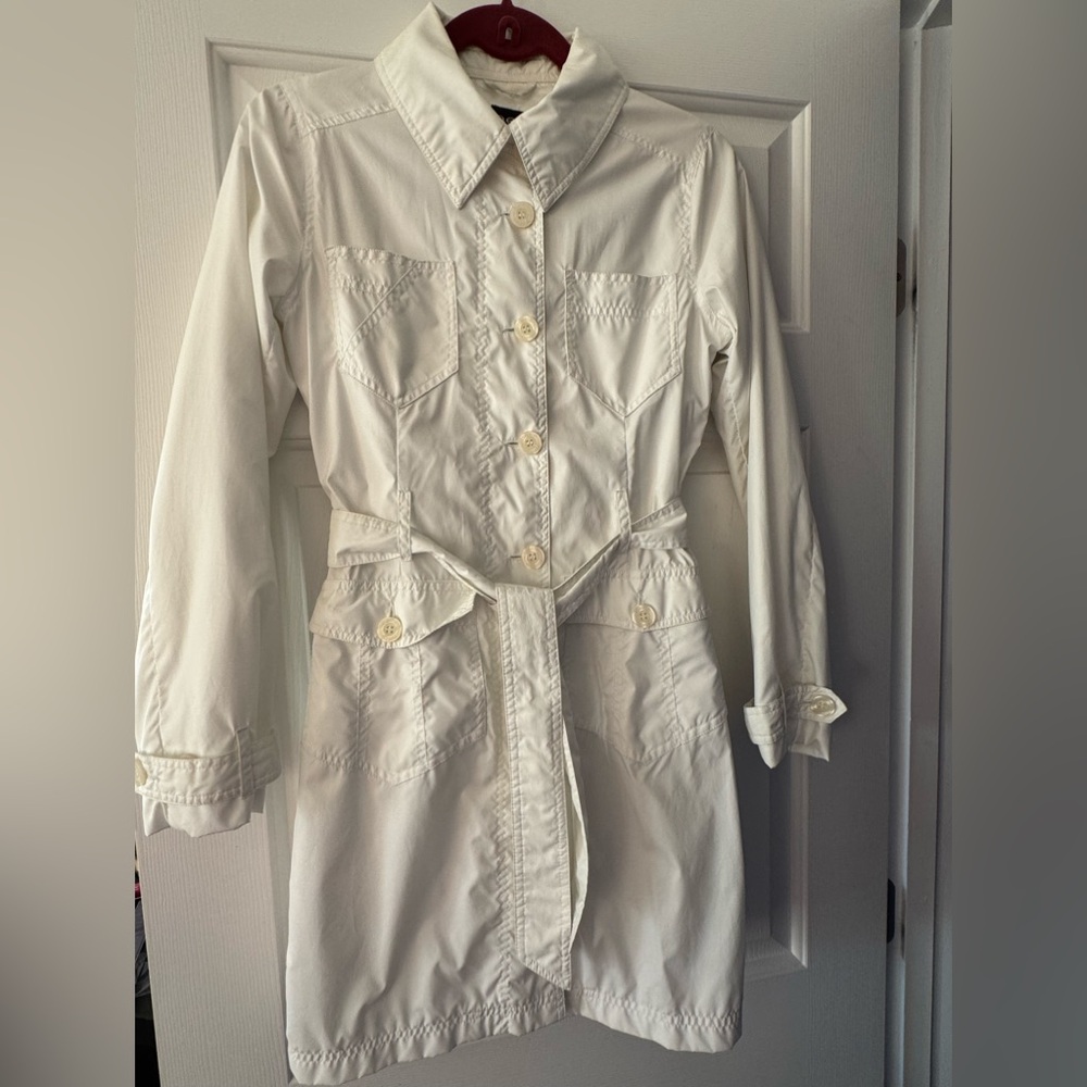 Bebe White Trench Coat